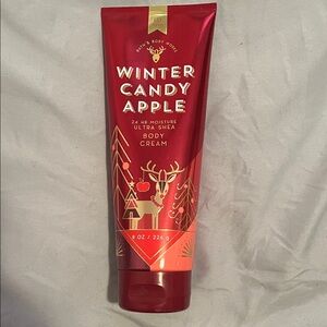 Bath & Body Works Winter Candy Apple Body Cream - Festive Red